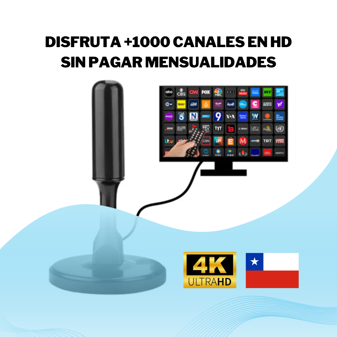 Oferta 2x1 ZapiTV® Antena Digital con canales Full HD gratis para toda la familia