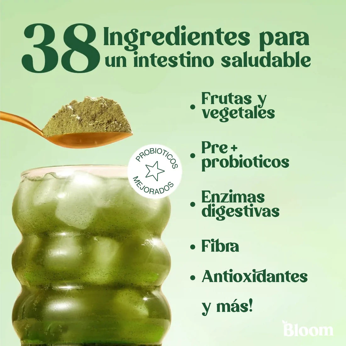BLOOM JUGO VERDE | PARA DESHINCHARTE Y SENTIRTE LIGERA 🍃