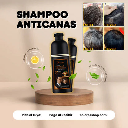 Shampoo Disaar® – Fórmula 100% Natural que Cubre las Canas al Instante